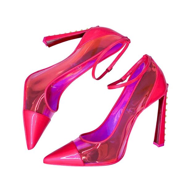 Christian Louboutin Debout Condorapik Pump Fluorescent Pink EU 36.5 US 6.5 Heels - Picture 7 of 11